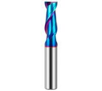 Temhyu 6mm 8mm 10mm Shank 2 Flute End Mill For Aluminum CNC Carbide End Mills Tungsten Machine Cutter Tools Metal Steel Key Face Square Router Bit(HRC65,20X80X20DX150L)