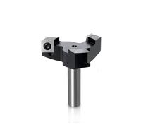 Temhyu 8/12/12.7mm Shank CNC Surfacing Cleaning Bottom Router Bit Insert-Style Spoilboard Face End Wood Milling Cutter(12.7x60mm+3Pcs)