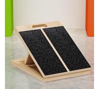 TEMI Slant Board for Calf-Stretching - Wooden Incline Wedge Stretcher for Squats, Foot & Ankle Mobility, Portable Fitness Equipment, Balance Block for Heel Stretch, Knees Over Toes Training