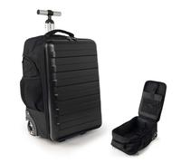 Temilla Multi-Useful Carry-On Luggage Fit 17.3 Inch Laptop Airline Approved with Wheels，Travel Suitcase Backpack with Wheels That can be Pulled and Carried for Overnight Bag and Business，19Inch,