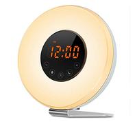 TEmkin Alarm Clock Wake Up Light Alarm Clock Sunrise Sunset Simulation Color Changing LED Digital Clocks with Snooze FM Radio Night Lights Lamp