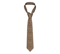 TEMKIN Leopard Pattern Necktie for Men - Full Print, Silk Slim Suit Ties for Business Birthday Wedding Banquet Party