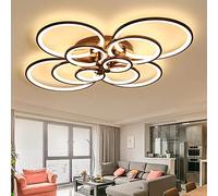 TEmkin Modern Ceiling Light Fixture Extra Large Led Ceiling Light, Ceiling Light Dimmable with Remote Control for Living Room, Office, Hall, Conference Room (10 Ring - 120Cm)