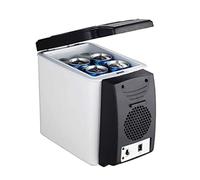 TEmkin Portable Mini Fridge for Car Outdoor Silent White and Black 6L Mini Fridge