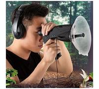 TEmkin Portable Parabolic Microphone Monoculars, 8 Magnification Parabolic Listening Device with Headphone for Birds Listening, Bionic Ear Spy Gadgets for Adults