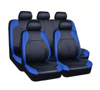 TEMKIN Universal Car Seat Covers for Opel Vauxhall Corsa 5-door/Corsa 3-door F E D C B A, Antifouling Waterproof Soft Leather Auto Seat Cover,Blue