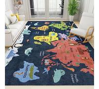 TEMLAN Sea Animals World Map Area Rug Kids Education World Map Rugs Non-Slip Floor Mat for Living Room Bedroom Dining Room Farmhouse Laundry Room Bathroom 60 x 110 cm