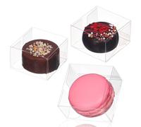 TEMLQPACK 50Pack 2.17x2.17x1.38 Inch Single Boxes for Chocolate Covered Oreos, Macarons,Brownie, S'Mores, Candy. Small Gift Boxes for Wedding, Bridal Shower, Birthday Party Favors