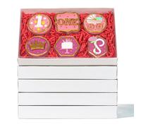 TEMLQPACK 55 PACK 9.5" x 6" x 1.2" Clear Cookie Boxes with Full Window,Bakery Boxes Cakesicle Boxes Chocolate Covered Pretzel Rods Boxes Macaron Boxes for Valentine's Christmas