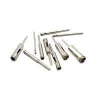 TEMO 10 pc 1/8 to 1/2 inch (3-12mm) Premium Diamond Coated Drill Hole Saw 1/8 inch (3mm) Shank fit Dremel or Compatible Rotary Tools