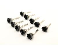 TEMO 10 pc Carbon Steel 1/2 inch (13mm) Cup Wire Brushes #442 with 1/8 inch (3mm) fit Dremel and Compatible Rotary Tool