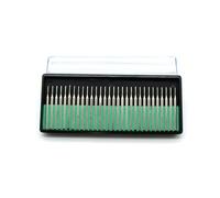 TEMO 30pcs 1mm (1/32 inch) Coarse Diamond Coated Burrs Glass Drill Bit Set Grit 80 with 1/8 inch (3mm) Shank fit Dremel and Compatible Rotary Tools