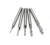 TEMO 5 pc Carbide Downcut Inlay Router Bits Set: 1/8 inch (3.2mm), 3/32 inch (2.4mm), 1/16 inch (1.6mm), 3/64 inch (1.2mm), and 1/32 inch (0.8mm)