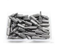 TEMO 50 pc T-10 Torx 6 Points Impact Ready 1 pouce (25 mm) de Long tournevis EMBOUTS Tige hexagonale avec fente Rapide