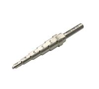 TEMO M35 Cobalt Step Drill Double Flute, 6 Size from 3/16 inch (4.8mm) to 1/2 inch (12.7mm), 1/4 inch (6.4mm) Hex Shank