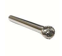 TEMO SD-3 Double Cut Carbide Rotary Burr File, 3/8 inch (9.5mm) Ball Shape Head, 1/4 inch (6.35mm) Diameter 2 inch (50.8mm) Long Shank