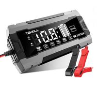 TEMOLA Car Battery Charger 12V 10Amp, Automatic Battery Charger with Temperature Compensation,Pulse Repair/Maintains for AGM, GEL, SLA, Flooded and LiFePO4 Batteries
