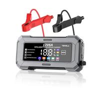 TEMOLA Car Battery Charger 12V 6Amp, Trickle Charger for Car Battery with Pulse Repair & Digital Display, 12V Battery Maintainer Compatible with CAR AGM MOTO LiFePO4 Batteries