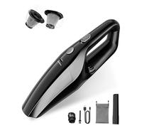 TEMOLA Handheld Vacuum Cleaner Cordless, 12000PA Car Vacuum Cleaner Powerful Suction Rechargeable with Stainless Steel Filter, Mini Portable Hand held Vacuum Cleaning Kit for Home Kitchen Car Pet Hair