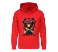 Temolie Boys Long Sleeve Hoodies Pullover Sweatshirt Kids Superhero Movie Character Boys Youtuber Teen Casual Hooded Tops For 4-13 Years Red