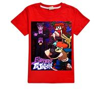 Temolie Friday Night Funkin T-Shirt Yutuber Boys Kids Game Fans Sport Tops Girls Casual Short Sweatshirt(red,7-8Years)