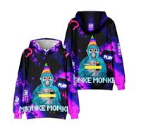 Temolie Gorilla Tag Hoodie Boys 3D Figure Monkey Gaming Printed Sweatshirt for Fans Gift Kids Sweater Girls Pullover Long Sleeve Hooded