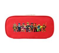 Temolie Roblox Pencil Case, School Supplies Pencil Cases Large Capacity, Roblox Merch Birthday Gifts for Boys (red 2)