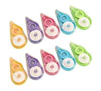 TEMOOUES 10Pcs Correction Tape Roller 8mx5mm for Note Taking Refillable White Out Total 80m for School and Office for Students