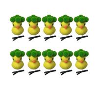 TEMOOUES 10Pcs Delicate Flower Themed Yellow Duck Hair Clip Hair Decoration Suitable For Kids Teens And Cartoon Styles Lover