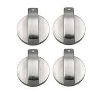 TEMOOUES 2/4Pcs Stove Knobs Metal Rotary Switch Control Knobs Replacement For Cooker Oven Hob Control Switch Stove Parts