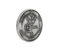 TEMOOUES 2. Mystical Solomon King Seal Alloy Medalliones-Prosperity Positive Energy Focus Spiritual Jewelry & Display Artifact Spiritual Protecting Amulets