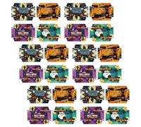 TEMOOUES 4/8/12/16Pcs Sustainable Halloween Snacks Container Decorative Paper Serving Plates for Festival Gatherings User Friendly Paper Snacks Tray