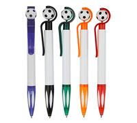 TEMOOUES 5Pcs Funny Football Writing Pen Retractable Ballpoint Pens -slip Grip 1.0mm Black-Ink Write Smoothly for Kid Rewards