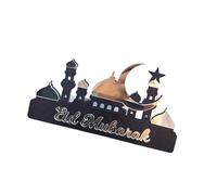 TEMOOUES Acrylic Gold Silver Ramadans Table Piece Eid Mubaraks Decoration With Unique Castles For Various Festive Home Decoration