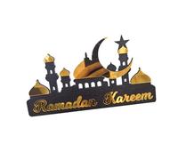 TEMOOUES Acrylic Gold Silver Ramadans Table Piece Eid Mubaraks Decoration With Unique Castles For Various Festive Home Decoration