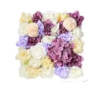 TEMOOUES Artificial Flower Wall Art Panel Backdrop Background For Wedding Stage Home Interior Styling And Commercial Displays Flower Wall Panel