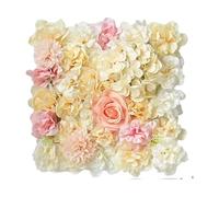 TEMOOUES Artificial Flower Wall Art Panel Backdrop Background For Wedding Stage Home Interior Styling And Commercial Displays Flower Wall Panel
