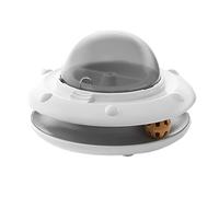 TEMOOUES Auto Regulating Cats Exercise Wheel Slow Release Snacks Dispensing Device With Multiple Motion Models Durability Automatic Cats Feeders