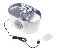 TEMOOUES Automatic Cats Drinking Fountain Quiet Dog Waterer Bowl Stainless Steel Water Dispenser 2.6L Filtering Dispenser Dog Fountain