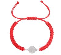 TEMOOUES Catholicism Benedict Crossed for Men Women Baptism Faith Gift Jewelry Accessories Adjustable Handchain Adjustable Woven Rope