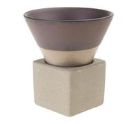 TEMOOUES Ceramic Coffee Mugs with Base 100ml Triangular Cone Shape Porcelain-Cup Tea-Cup for Latte Household Kitchen Coffee Mugs for Women