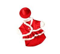 TEMOOUES Christmas Celebration Knit Geese Costume Soft Crochet Dress Seasonal Lawns Display Christmas Lawns Animal Sweater Red Knit Santa Geese Attire