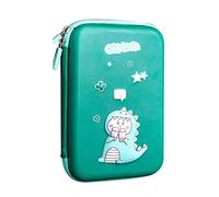 TEMOOUES Cute Cartoon Dinosaur Pencil Pouch 3D Embossed Design Novelty Pencil for Case Students Kids School Great Giveaw Pen Holders for Desk Organizer Classroom School Desk