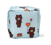 TEMOOUES Effective Lady's Personalize Care Pouches Practical Period Pad Organization Bag for Office School and Outdoor Activities Waterproof Menstrual Product Organizers