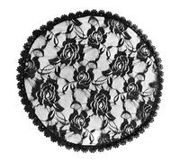 TEMOOUES Elegant Lace Flower HeadCovering for Wedding Round Hairscarf Church Headwear Bandanas Female Evening Party Headwrap