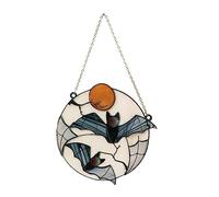 TEMOOUES Gothic Bat Wall Garden Pool Decoration Halloween Outdoor Indoor Wall Hanging Household Outside Party Sculpture Bat Ornament Decor