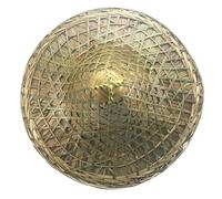 TEMOOUES Handmade Chinese Bamboo Hat Straw Kung Fu Hero Agricultural Use Outdoor Chinese Hat Outdoor Activity