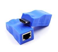 TEMOOUES HDTV-compatible To RJ45 Converter Extends Up To 30m Using Single Cat5e/6 Cable For Multiple Use -compatible Extender