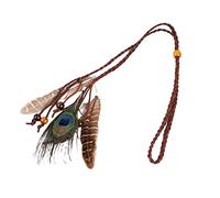 TEMOOUES Headdress Headbands Indian Headpiece Headpiece Hippie Jewelry Feather Headbands