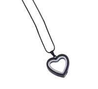 TEMOOUES Heart Necklace Ashes Vessel For Pet Urn Carry Along Memorial Locket Urn Container Cremation Jewelry For Human